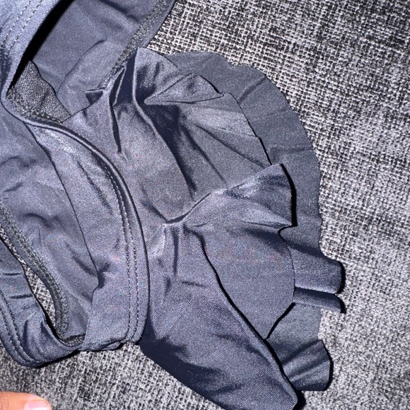 Gray One-Shoulder Ruffle Top - Picture 3 of 3